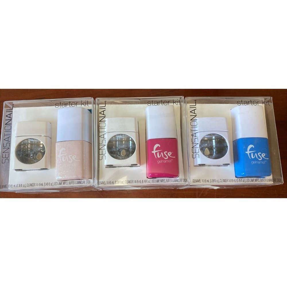 Fuse Gelnamel - Sensational Starter Kit: [Hot Pink, Glitter Pink, Blue] (Bundle)
